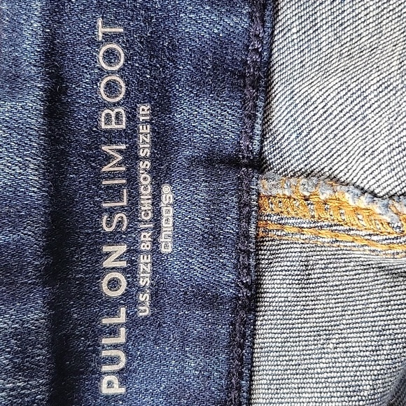 Chico's Pull On Slim Boot Cut Jeans Size 8 - *ALTERED* - Picture 7 of 8